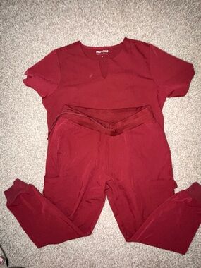 Mandala Burgundy Jogger Set — Women’s Cozy Track Pants & Top